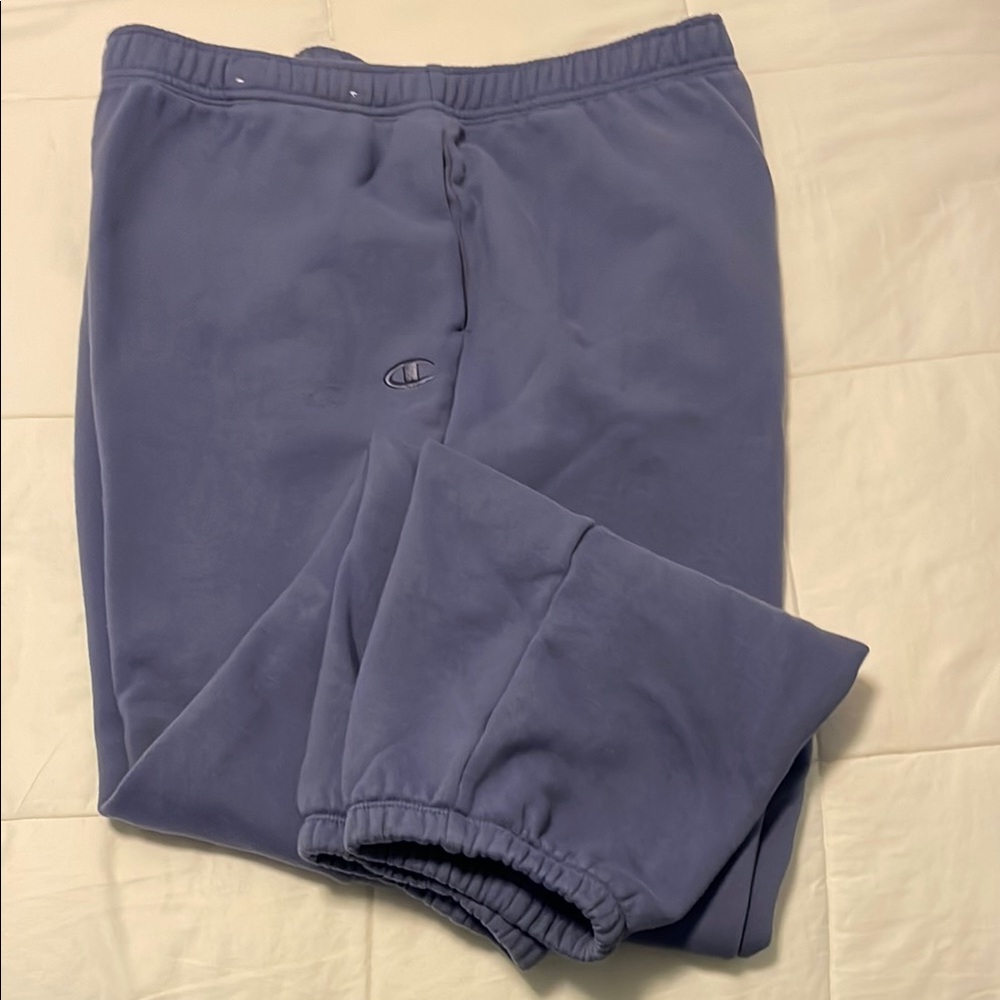 Champion Blue Track Pants with Elastic Waistband and Drawstring